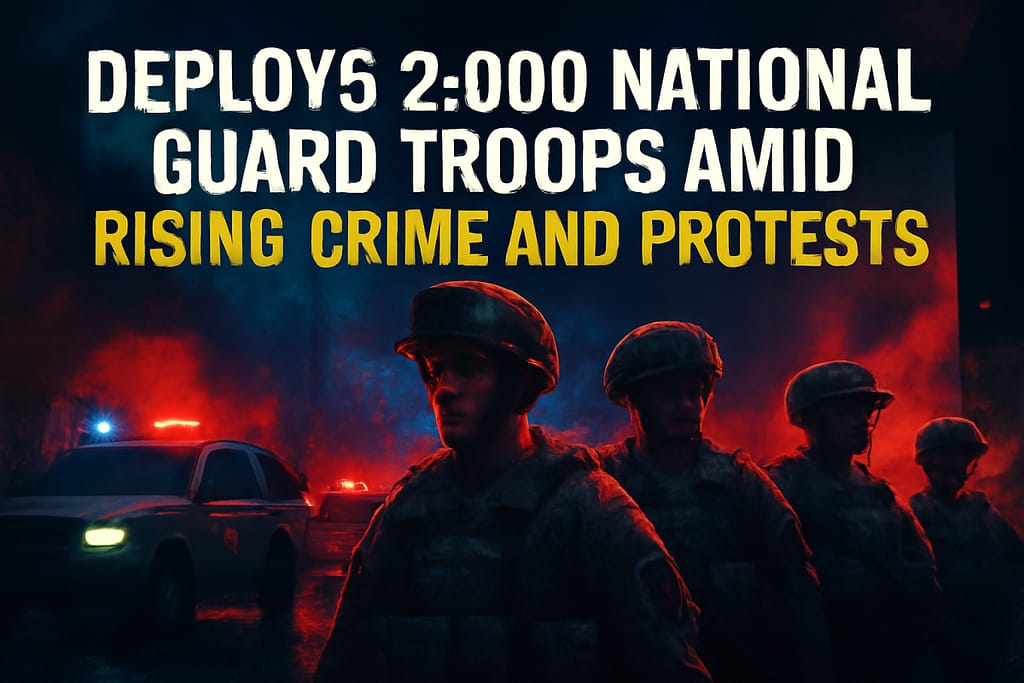 President Donald Trump briefing media on National Guard deployment in Washington D.C. August 2025