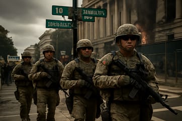 President Donald Trump briefing media on National Guard deployment in Washington D.C. August 2025